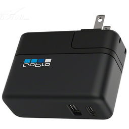 GoPro Supercharger 双端口充电器 适用于所有摄像机及其他USB设备的全能充电伴侣